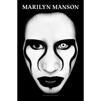 Textiel poster Marilyn Manson - Defiant Face