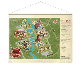 Textilný plagát Fallout - Map
