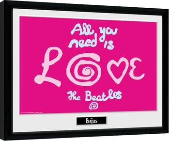 Ingelijste poster The Beatles - All You Need Is Love