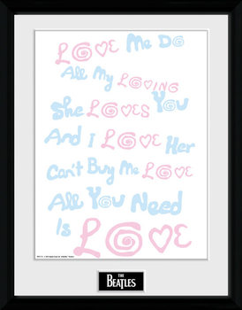 Indrammet plakat The Beatles - Lyrics