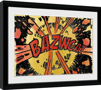 Ingelijste poster The Big Bang Theory - Bazinga Comic