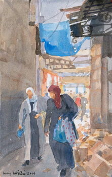 Obraz na plátně The Blue Awning by the Damascus Gate, Jerusalem, 2019