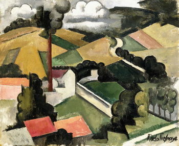 Quadro su tela The Fireplace Factory (Meulan Landscape), 1912