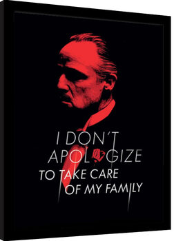 Inramad poster The Godfather - Don‘t Apologize