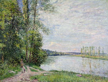 Samolepka The Riverside Road from Veneux to Thomery, 1880