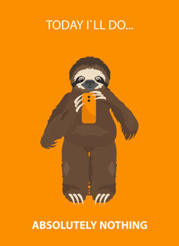 Samolepka The story of one sloth. At
