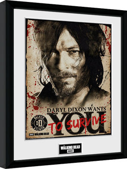 Zarámovaný plakát The Walking Dead - Daryl Needs You