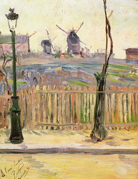Quadro su tela The Windmills at Montmartre, 1884