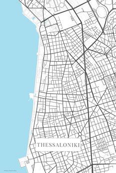 Naklejka Thessaloniki bwhite