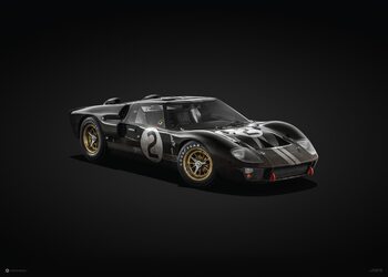 Ford GT40 - Black - 24h Le Mans - 1966 Reprodukcija