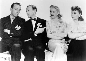 Tableau sur toile Bing Crosby, Fred Astaire, Virginia Dale And Majorie Reynolds.