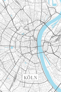 Tableau sur toile Cologne white