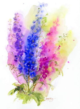 Tableau sur toile Delphinium, 2016,