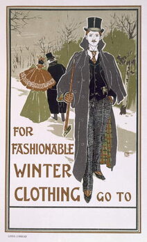 Tableau sur toile Draft poster design for a winter clothing company