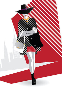 Tableau sur toile Fashion teenage girl.