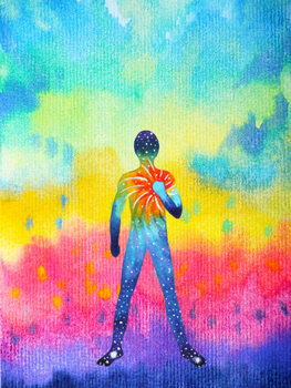 Tableau sur toile human and spirit powerful energy connect