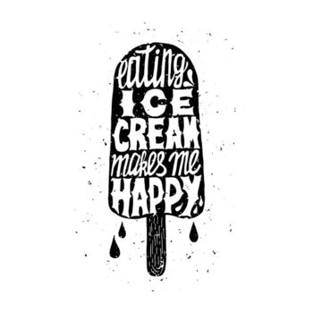 Tableau sur toile Icecream trendy postery