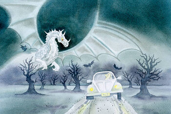 Tableau sur toile Jersey Devil and the Flat Tire