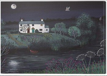 Tableau sur toile Jo Grundy - Moon River