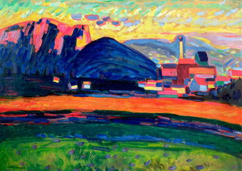 Tableau sur toile Landscape with Hills (1908)