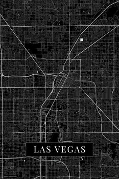 Tableau sur toile Las Vegas black