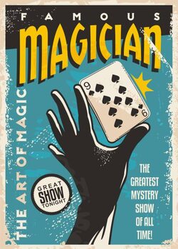 Tableau sur toile Magician poster design