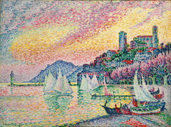 Tableau sur toile Old Port of Cannes; Vieux port de Cannes, 1918