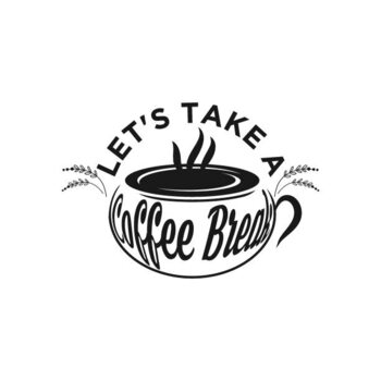 Tableau sur toile Quote Coffee Poster. Let's Take a