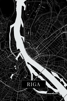 Tableau sur toile Riga black