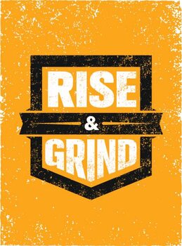 Tableau sur toile Rise And Grind. Workout and Fitness