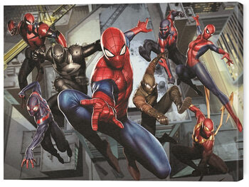 Tableau sur toile Spider-Man - Evolution Skyline