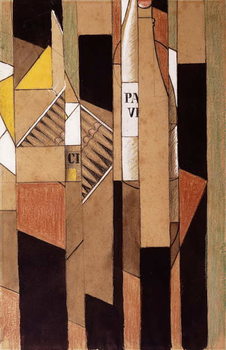 Tableau sur toile Still-life with Bottle and Cigars