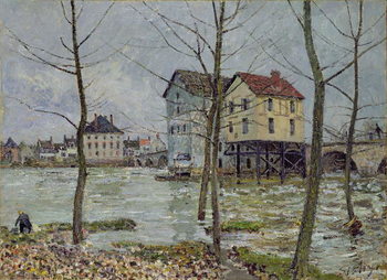 The Mills at Moret-sur-Loing, Winter, 1890 Tableau sur Toile