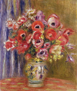 Tableau sur toile Vase of Tulips and Anemones, c.1895