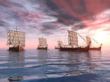 Tableau sur toile Viking Ships