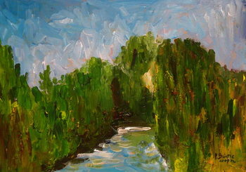 Tableau sur toile Winding river, 2009