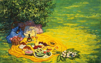 Golden Picnic, 1986 Tableau sur Toile