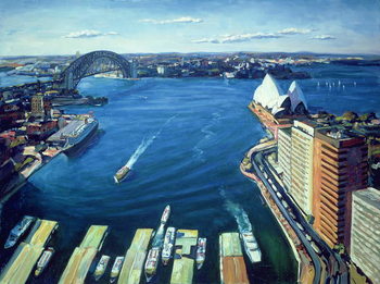 Sydney Harbour, PM, 1995 Tableau sur Toile