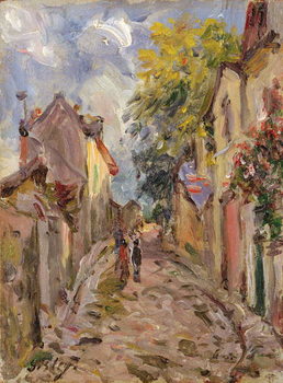 Village Street Scene Tableau sur Toile