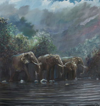 Welcome Waters, 1990, Tableau sur Toile