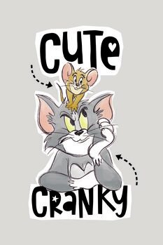 Adesivo murale Tom e Jerry - Cute and Cranky