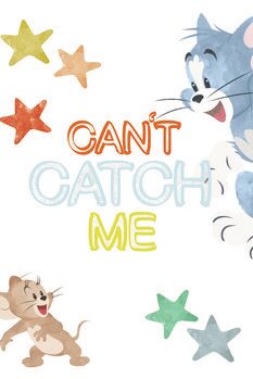 Klistremerke Tom og Jerry - Cant catch me