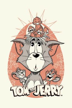Sticker Plakat Tom und Jerry - 80s