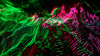 Sticker Topographic Bits in Motion,  c.2015-2025