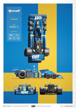 Művészeti nyomat Tyrrell - P34 - Blueprint - 1976