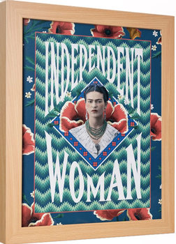 Keretezett Poszter Frida Kahlo - Independent Woman