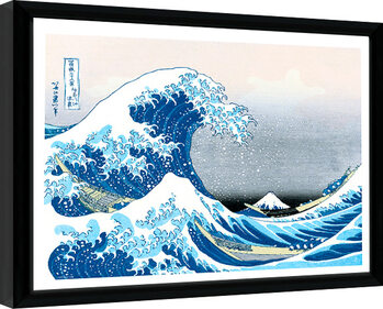 Keretezett Poszter Hokusai - Great Wave