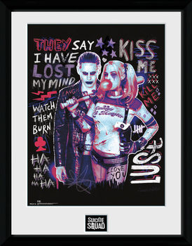 Suicide Squad – Öngyilkos osztag - Joker & Harley Quinn üveg keretes plakát