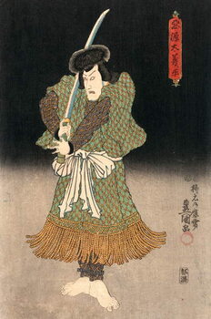 Obraz na plátně Ukiyo-e Print of an Actor Playing a Samurai by Kunisada