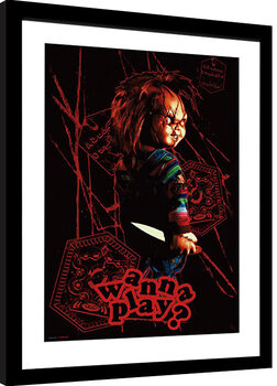 Uokvireni poster Chucky - Wanna Play